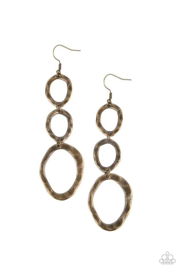 Paparazzi Jewelry Earrings Paparazzi Earring So OVAL It Brass Paparazzi Jewelry Earrings Paparazzi Earring So OVAL It Brass