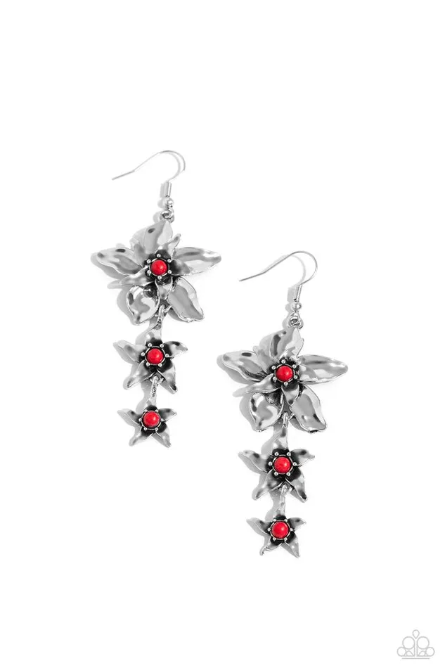 Paparazzi Jewelry Earrings Paparazzi Earring Tapered Tiers Red Paparazzi Jewelry Earrings Paparazzi Earring Tapered Tiers Red