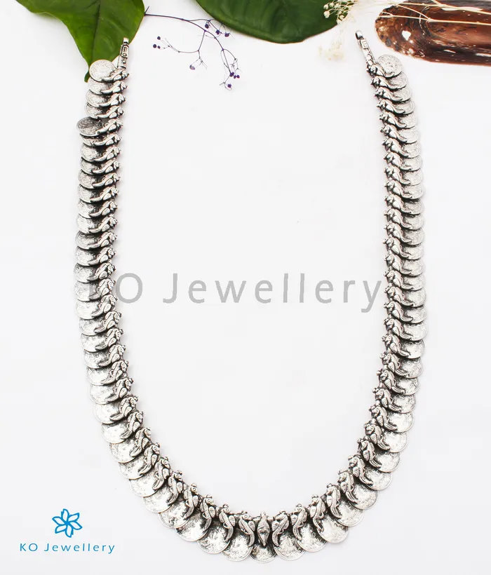 Silversmith Necklaces The Dharaa Antique Silver Kasumala Coin NecklaceWaistbeltOxidised