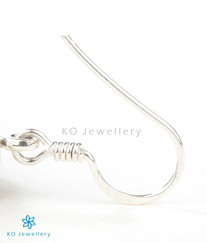 Silversmith Necklaces The Malligai Arumbumalai Antique Silver NecklaceJhumkasBlue
