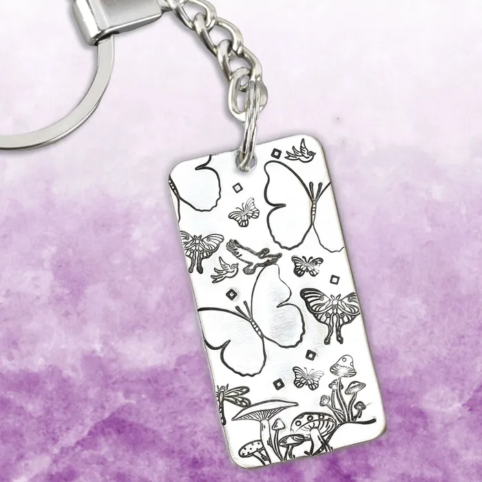 Two Open Wing Butterfly Metal Design Stamp 17mm Beaducation Original DS 34 Rings