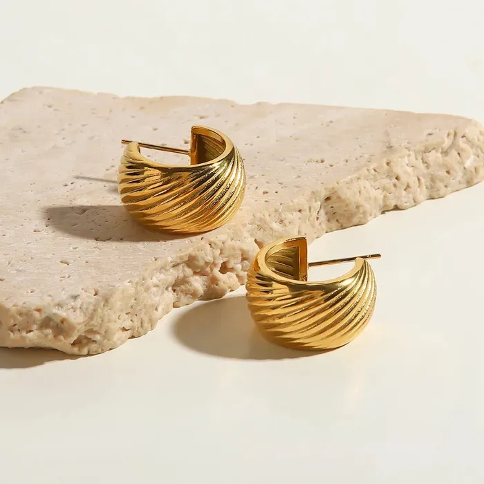 Earrings Mabel Love Co Golden Waves Earrings
