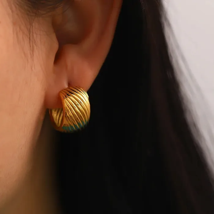 Earrings Mabel Love Co Golden Waves Earrings