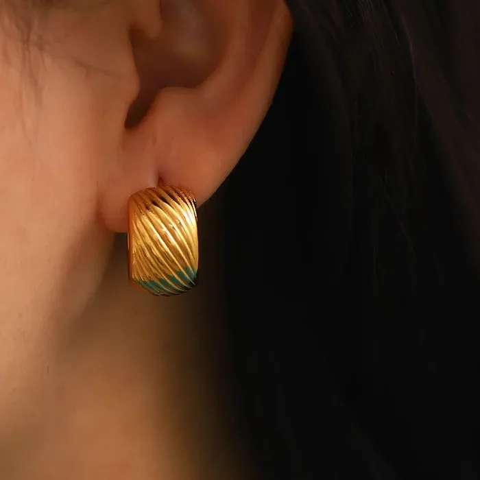 Earrings Mabel Love Co Golden Waves Earrings