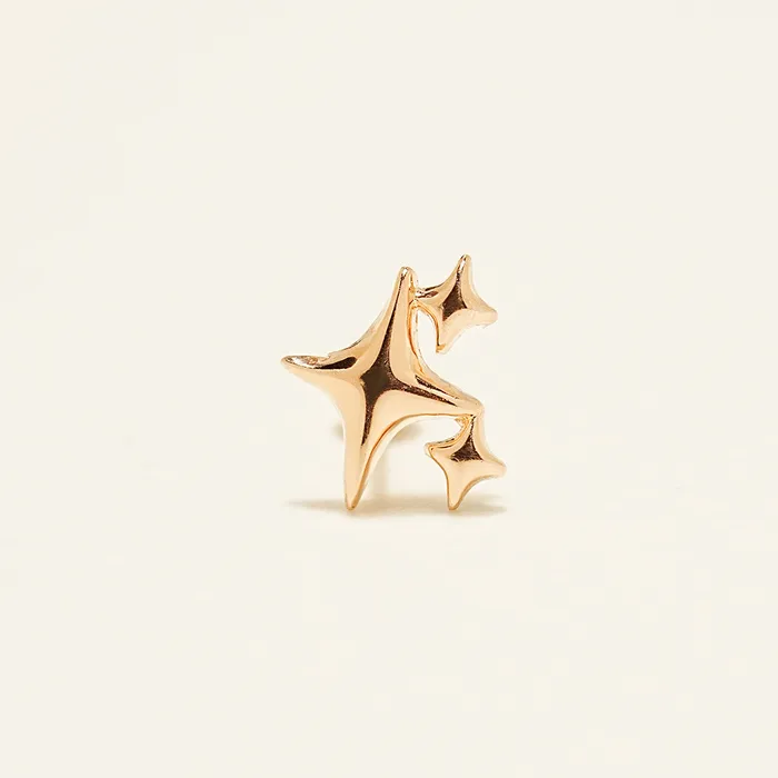 MinimalBijoux Earrings 14K Gold Twinkle Stars Cartilage Earrings 20G18G16G