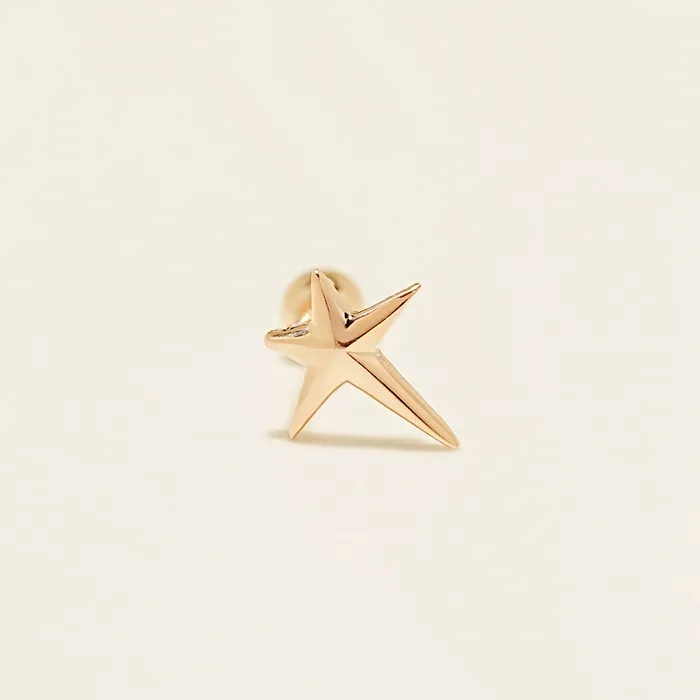 MinimalBijoux Earrings 14K Gold Twinkle Stars Cartilage Earrings 20G18G16G