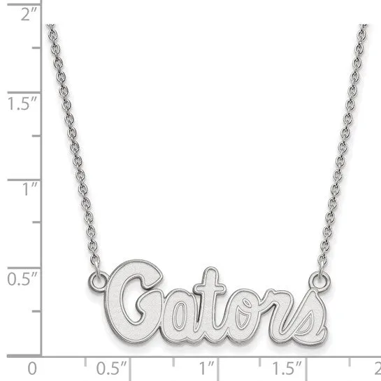 10k White Gold LogoArt University of Florida Gators Script Small Pendant 18 inch Necklace International Diamond Center Necklaces 10k White Gold LogoArt University of Florida Gators Script Small Pendant 18 inch Necklace International Diamond Center Necklaces