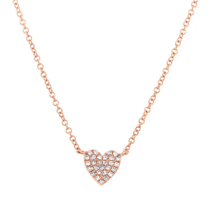 Mini Pave Heart Necklace SG Fine Necklaces