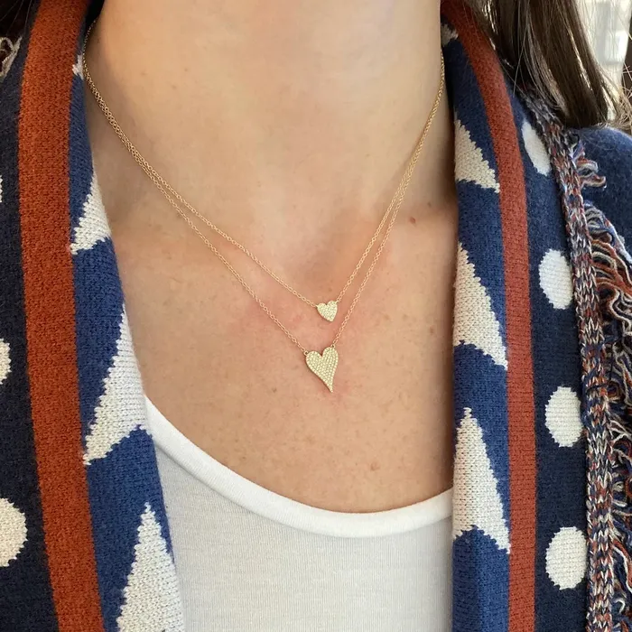 Mini Pave Heart Necklace SG Fine Necklaces