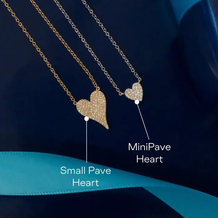 Mini Pave Heart Necklace SG Fine Necklaces