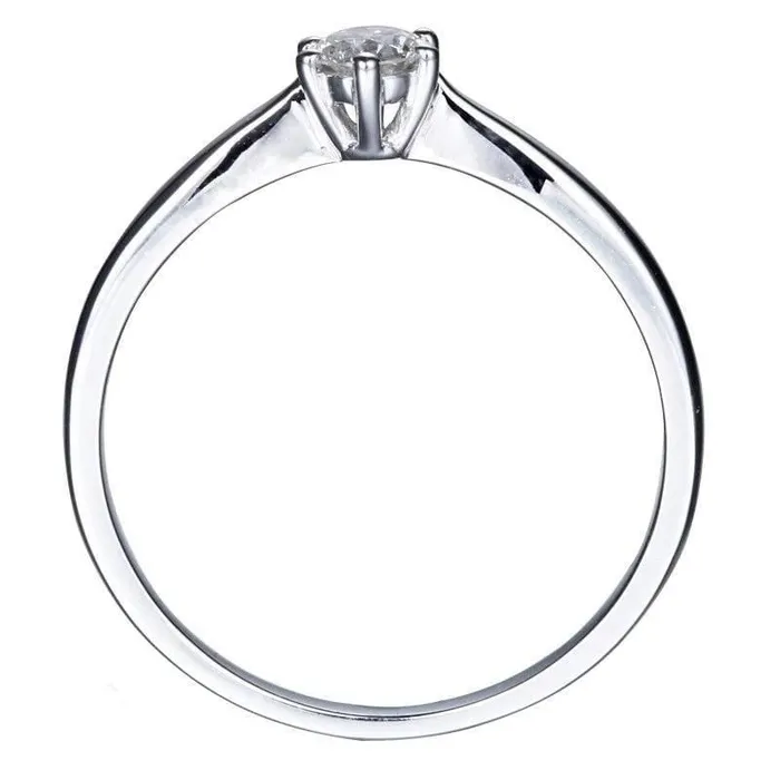 Rings Luxus Moissanite Rings Jewelry White Gold Plated Solitaire Moissanite Ring 025ct