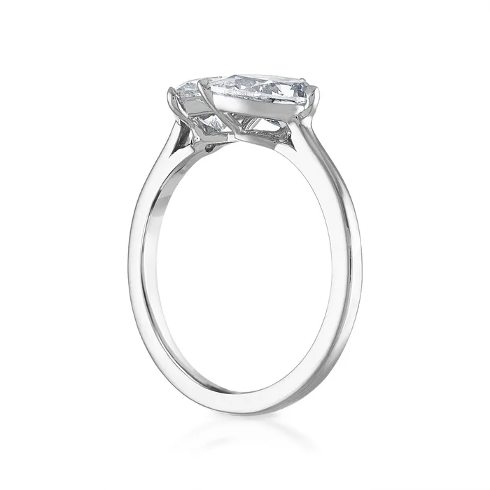 Rings SG Bridal Heart Shaped and Pear Shaped TwoStone Engagement Ring