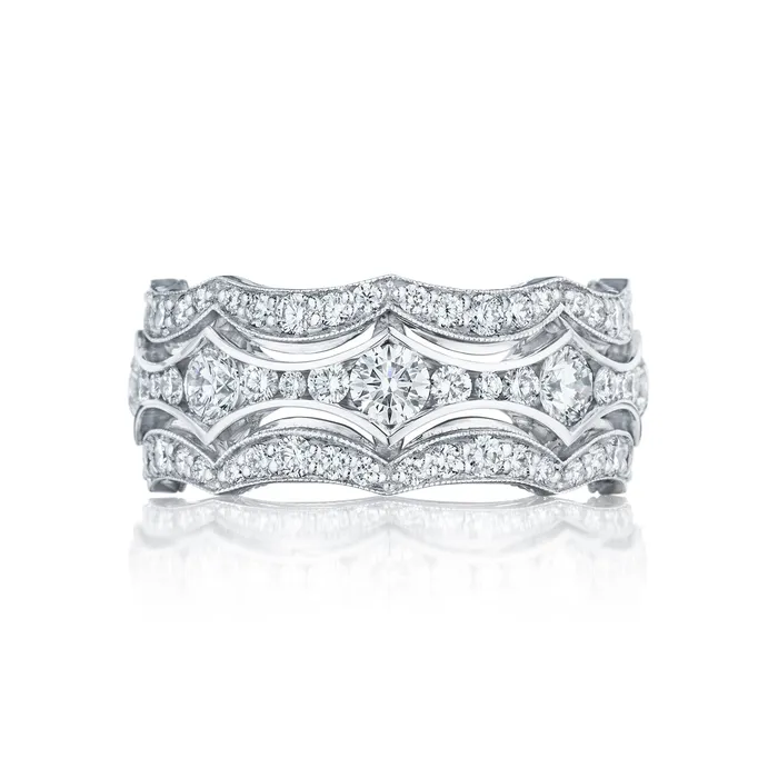 Rings Tacori Adoration 18k White Gold Diamond Wedding Band 253 CTW International Diamond Center Rings Tacori Adoration 18k White Gold Diamond Wedding Band 253 CTW International Diamond Center